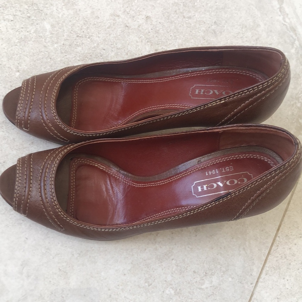 Coach Peep Toe Heels